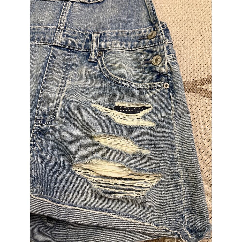 American Eagle Outfitters Tomgirl Shortalls, distressed, size XS - Picture 3 of 12